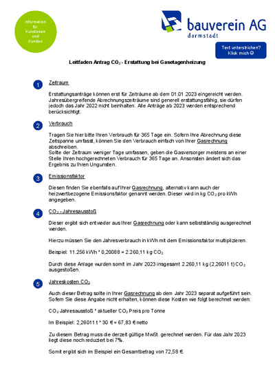 Leitfaden Antrag CO² - Erstattung bei Gasetagenheizung Leitfaden Antrag CO² - Erstattung bei Gasetagenheizung